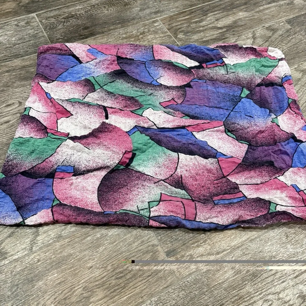 Vintage 80s 90s Standard Size Pillow Case Geometric Splash Colorful 19x25